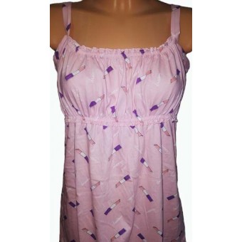 Сорочка  женская       из кулирки     на бретелях