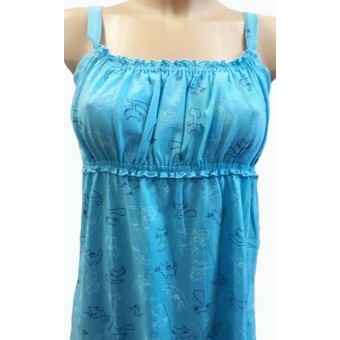 Сорочка  женская       из кулирки     на бретелях