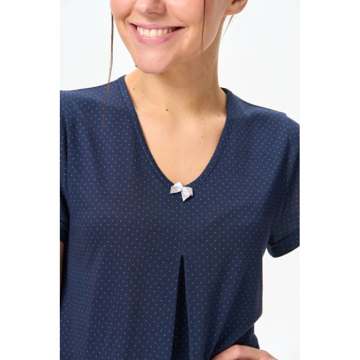 Сорочка женская из вискозы с коротким рукавом