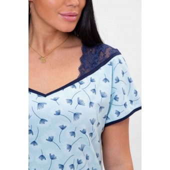 Сорочка  женская       из кулирки     с коротким рукавом