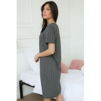 Сорочка  женская       трикотажная     с коротким рукавом  черная