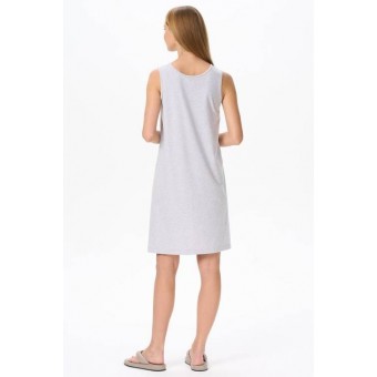 Сорочка  женская       из кулирки     без рукавов  серая