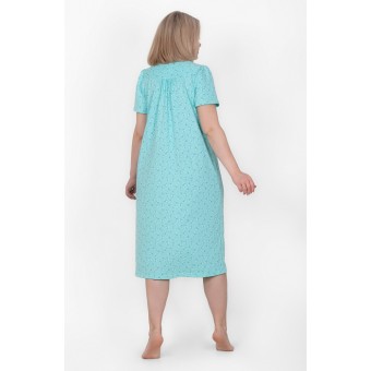 Сорочка  женская       из кулирки     с коротким рукавом  зеленая