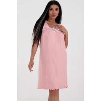 Сорочка  женская       из вискозы     без рукавов  розовая     