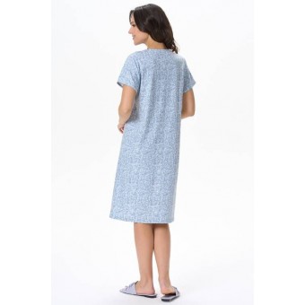 Сорочка  женская       трикотажная     с коротким рукавом  голубая