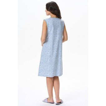 Сорочка  женская       трикотажная     без рукавов  голубая