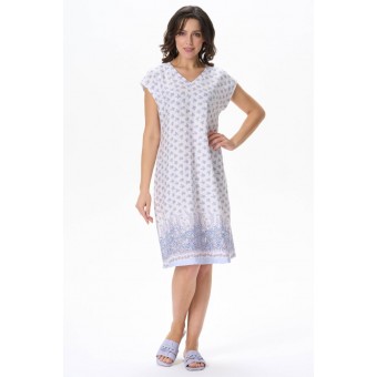 Сорочка  женская       трикотажная     с коротким рукавом  голубая