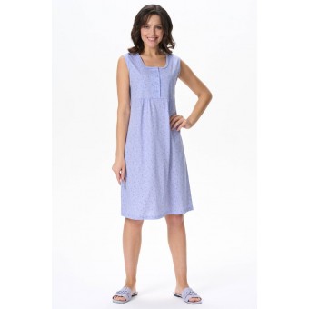 Сорочка  женская       трикотажная     без рукавов  синяя