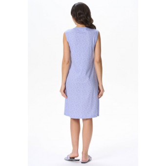 Сорочка  женская       трикотажная     без рукавов  синяя