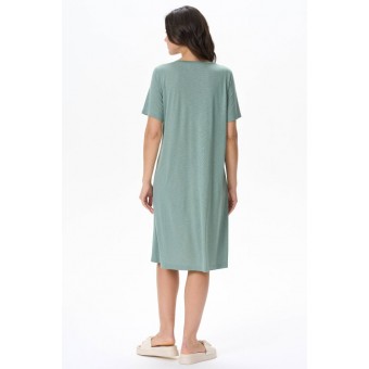 Сорочка  женская       из вискозы     с коротким рукавом  зеленая