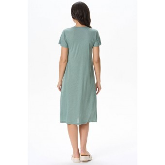 Сорочка  женская       из вискозы     с коротким рукавом  зеленая