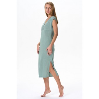 Сорочка  женская       из вискозы     без рукавов  зеленая