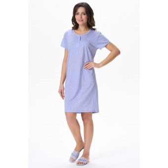 Сорочка  женская       трикотажная     с коротким рукавом  синяя