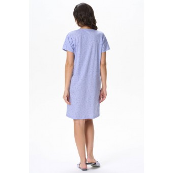 Сорочка  женская       трикотажная     с коротким рукавом  синяя