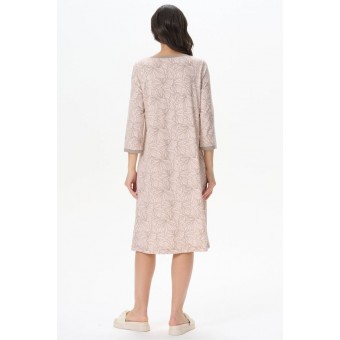 Сорочка  женская       из вискозы     с коротким рукавом  бежевая