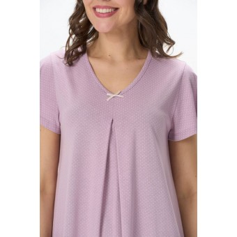 Сорочка  женская       трикотажная     с коротким рукавом  фиолетовая