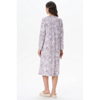 Сорочка  женская       из вискозы     с длинным рукавом  розовая