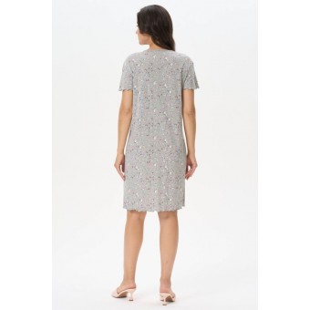 Сорочка  женская       трикотажная     с коротким рукавом  серая