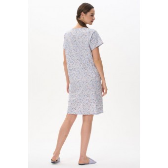 Сорочка  женская       трикотажная     с коротким рукавом  голубая