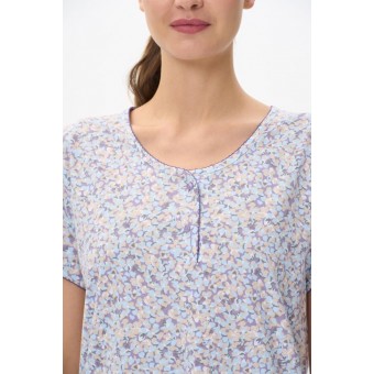 Сорочка  женская       трикотажная     с коротким рукавом  голубая