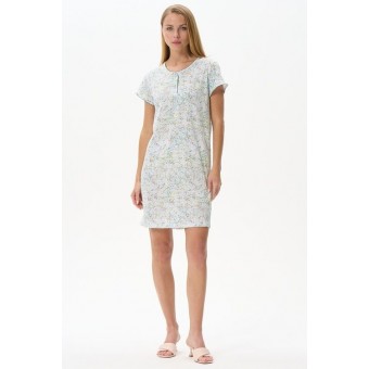 Сорочка  женская       из хлопка     с коротким рукавом  белая