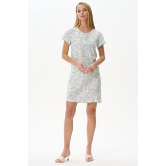 Сорочка  женская       из хлопка     с коротким рукавом  белая