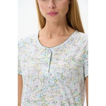 Сорочка  женская       из хлопка     с коротким рукавом  белая