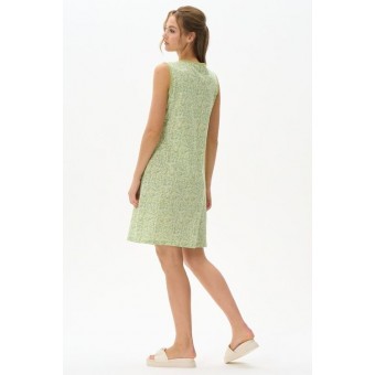 Сорочка  женская       из хлопка     без рукавов  зеленая