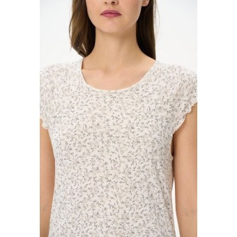 Сорочка  женская       из хлопка     с коротким рукавом  белая