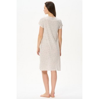 Сорочка  женская       из вискозы     с коротким рукавом  бежевая