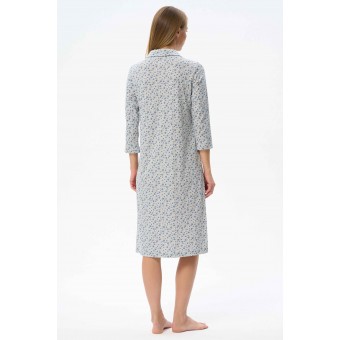 Сорочка  женская       трикотажная     с рукавом 3/4  серая