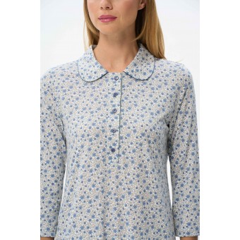 Сорочка  женская       трикотажная     с рукавом 3/4  серая