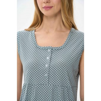 Сорочка  женская       трикотажная     без рукавов  зеленая