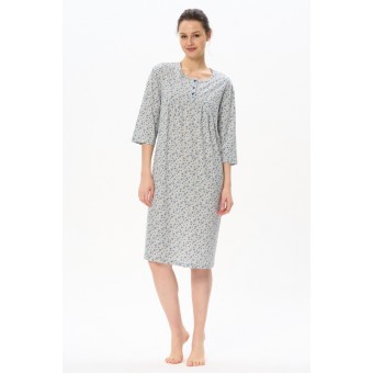 Сорочка  женская       трикотажная     с рукавом 3/4  серая