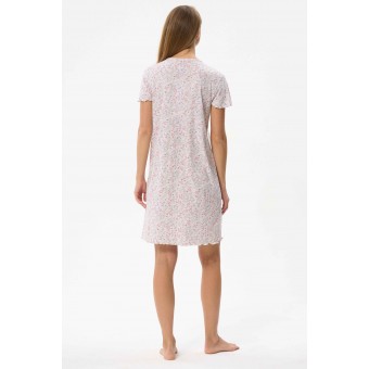 Сорочка  женская       Пенье     с коротким рукавом  Бежевый, Розовый