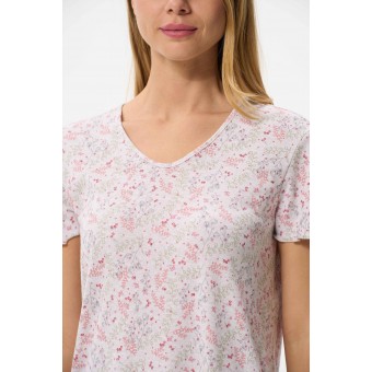 Сорочка  женская       Пенье     с коротким рукавом  Бежевый, Розовый