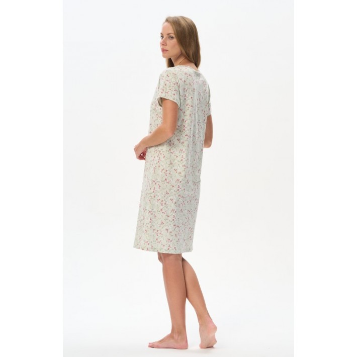 Сорочка женская из кулирки с коротким рукавом Салатовый