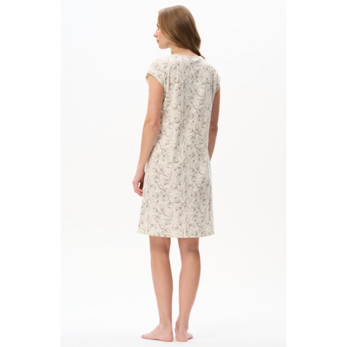 Сорочка женская из кулирки без рукавов Молочный