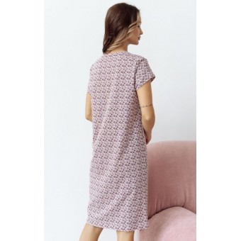 Сорочка  женская       трикотажная     с коротким рукавом  розовая