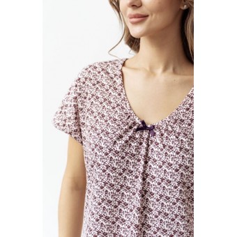 Сорочка  женская       трикотажная     с коротким рукавом  розовая