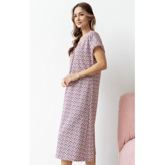 Сорочка  женская       трикотажная     с коротким рукавом  розовая