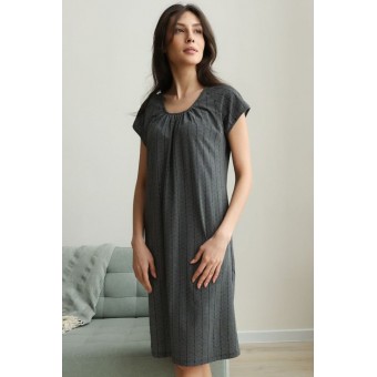 Сорочка  женская       трикотажная     с коротким рукавом  черная