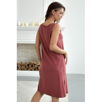 Сорочка  женская       трикотажная     без рукавов  бордовая  Кружево