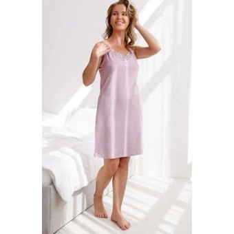 Сорочка  женская       трикотажная     без рукавов  фиолетовая  Кружево