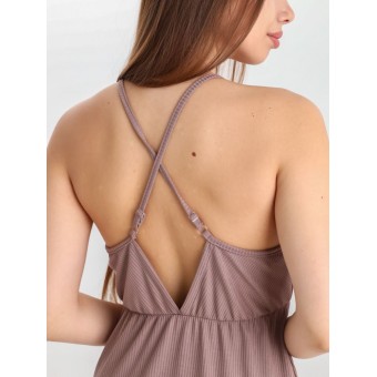 Сорочка  женская       Лапша     без рукавов  коричневая