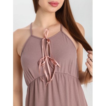 Сорочка  женская       Лапша     без рукавов  коричневая