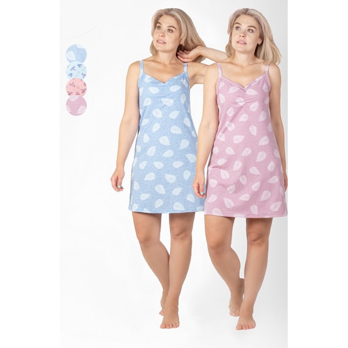 Сорочка женская из кулирки с коротким рукавом в ассортименте