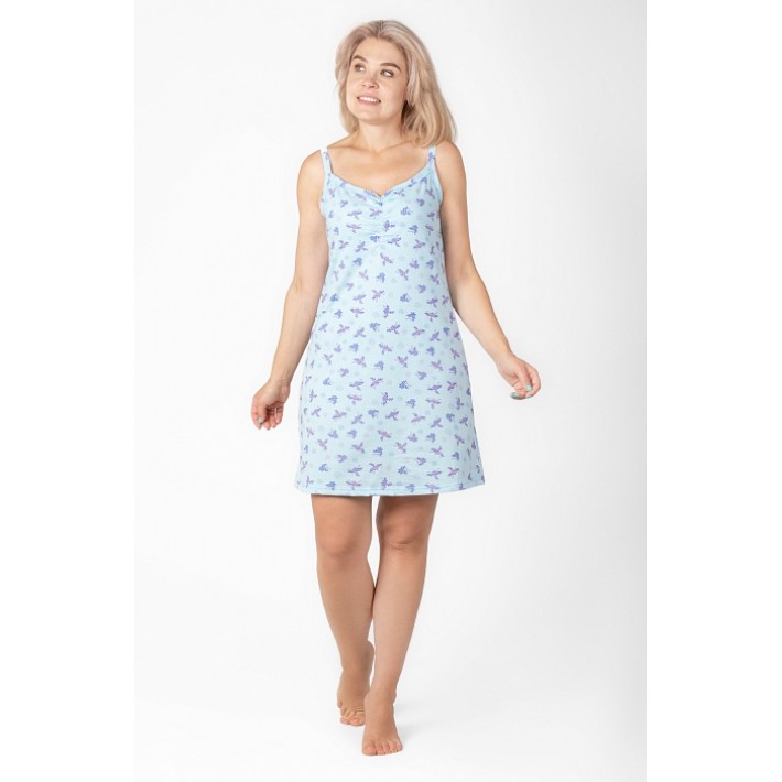 Сорочка женская из кулирки с коротким рукавом в ассортименте