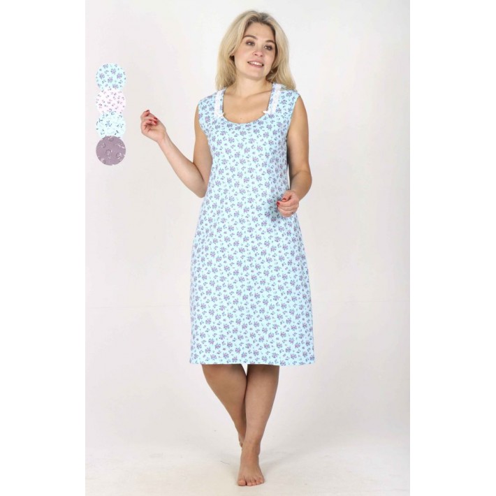 Сорочка женская из кулирки с коротким рукавом в ассортименте