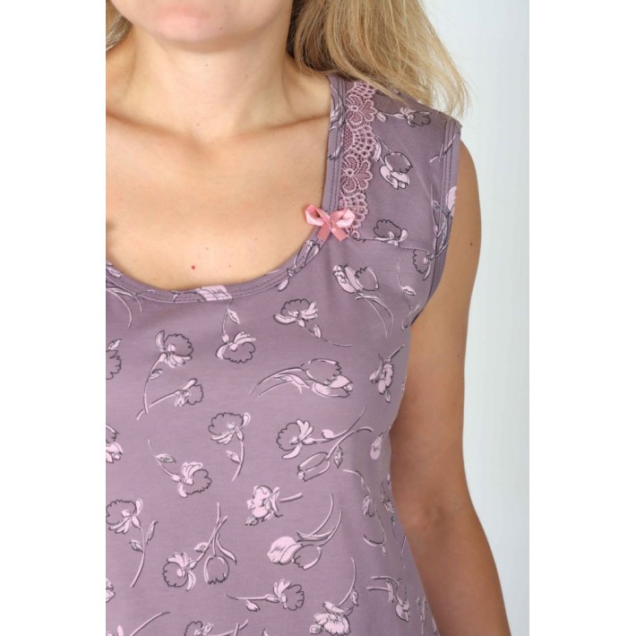 Сорочка женская из кулирки с коротким рукавом в ассортименте